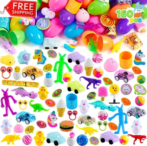 JOYIN 160 PCS Prefilled Easter Eggs with Assorted Toys, Stuffed Egg Hunt Supplie - Picture 1 of 12