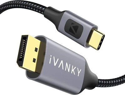 IVANKY USB C-auf-DisplayPort-Kabel 2M 4K@60Hz 2K@16Hz  Gaming, Computer, Laptop - Bild 1 von 4