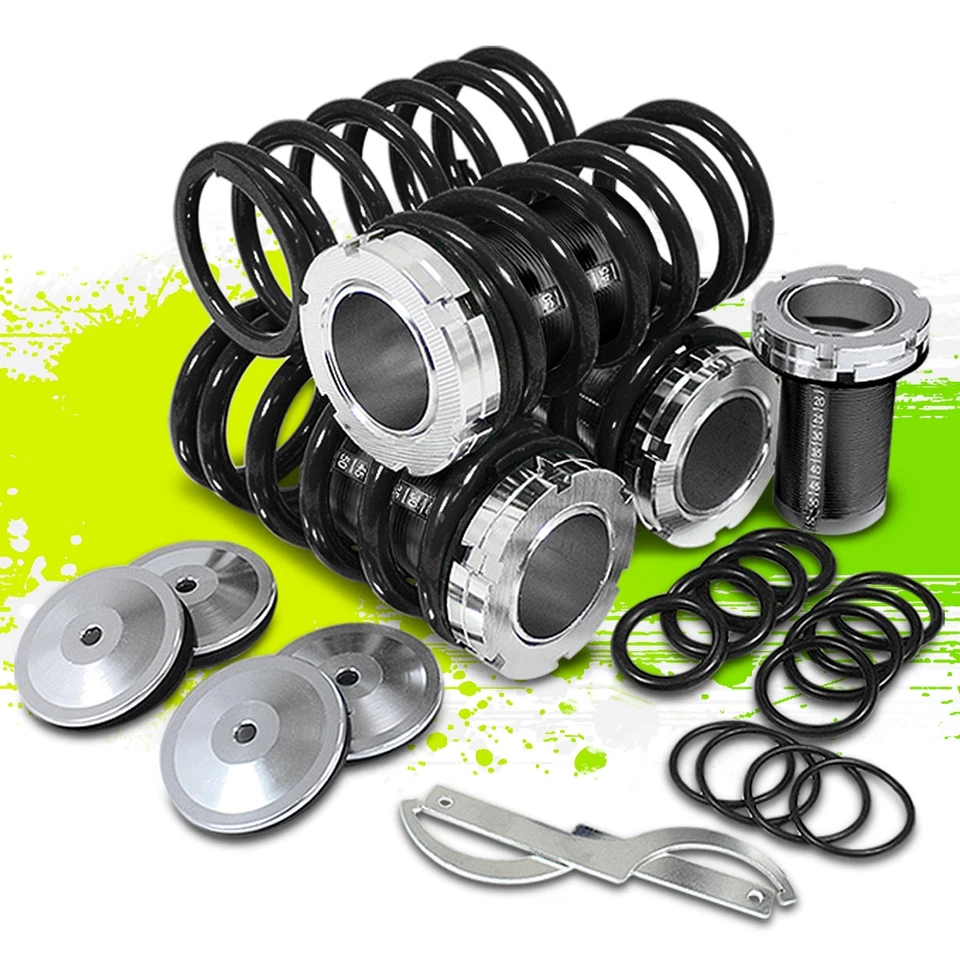 COILOVER AJUSTABLE ALTURA 0-3" ESCALA PARA 88-00 CIVIC EG/EJ/EK/EM1/DC DROP NEGRO Foto 1 de 1
