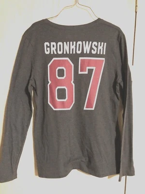 Mujeres NFL Tampa Bay Buccaneers Rob Gronkowski #87 Camisa Gris Grande Jugador Más Valioso Fútbol; Foto 1 de 4