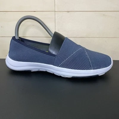 LL Bean Cove Slip-Ons Women's Size 7 Shoes Blue White Fabric Loafers 503525 - Image 1 of 4