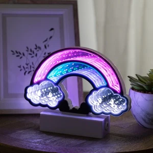 Espejo Northlight LED Iluminado 3D Arco Iris Infinito - 7.25" - Imagen 1 de 7