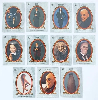 1991 Topps The Addams Family Movie #1-11 Complete Sticker Puzzle Insert Card Set - Image 1 of 2