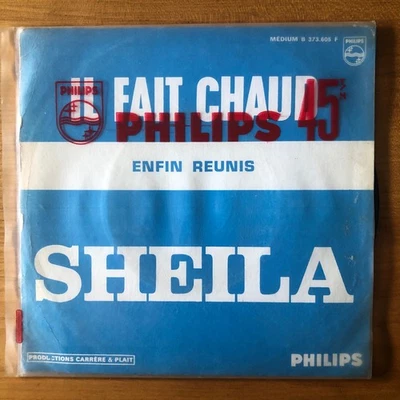 SHEILA Il Fait Chaud / Enfin Réunis 1965 45Tours Juke Box France VG++ - Bild 1 von 4