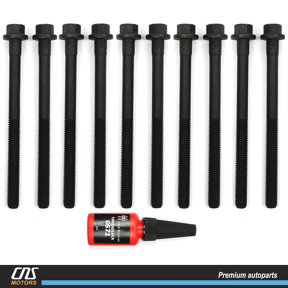 Cylinder Head Bolts For 92-04 Ford Escort Focus Mercury Tracer 1.9L 2.0L SOHC 8V Foto 1 de 3