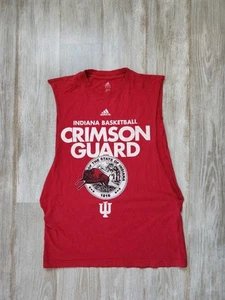 Adidas Indiana Basketball Crimson Guard Sleeveless T-Shirt Muscle Tee Size M Red - Picture 1 of 8
