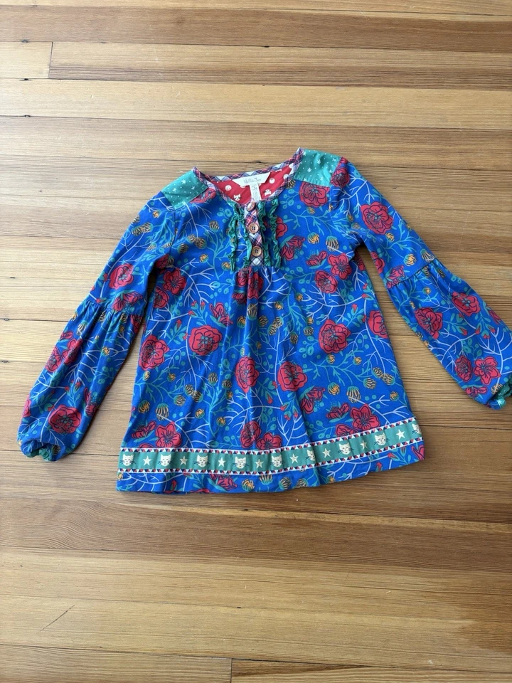 Top túnica Matilda Jane I Believe invierno gato talla 6 gatos flores floral manga larga Foto 1 de 4