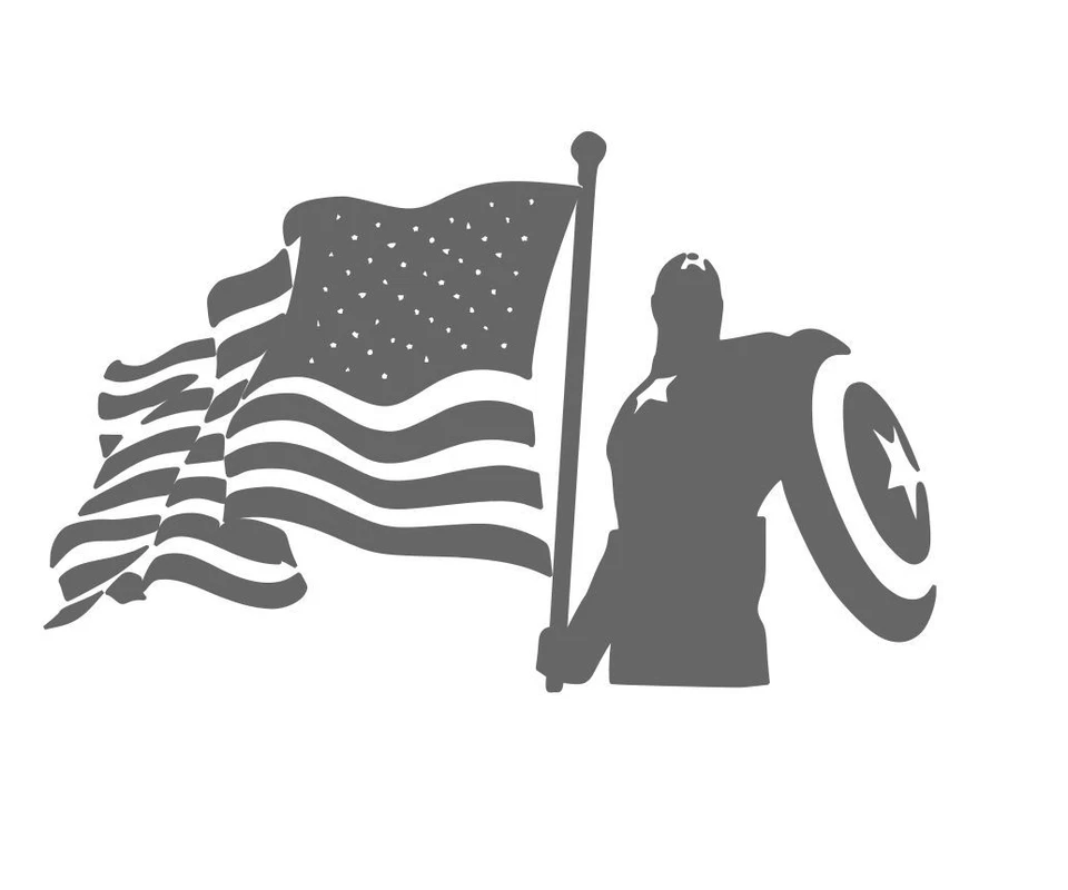 Captain America ,Vinyl Sticker, decal ,For cars ,Laptops,and more - Image 1 of 1