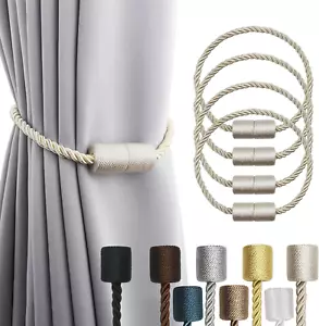 4 Pack Strong Magnetic Curtain Tiebacks Outdoor Elegant Decorative Tie Backs Mod - Picture 1 of 6