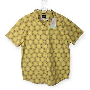 prAna NWT Roots Studio Shirt XL Button Up Pocket Organic Cotton Recycled Poly - Picture 1 of 13