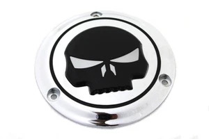 Cubierta Derby Calavera Cromada 3 Agujeros para Harley Shovelhead Evolution 1970-98 - Imagen 1 de 4