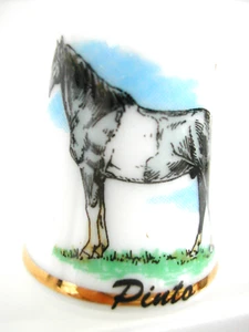Dé à coudre de collection Thimble - LES CHEVAUX - PINTO - Imagen 1 de 1