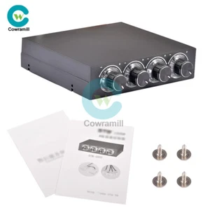 3.5" PC HDD CPU 4 Channel Fan Speed Controller Control Led Cooling Front Panel S - Zdjęcie 1 z 11