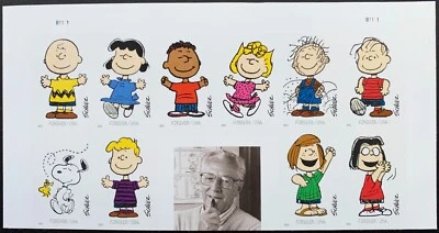 US Stamp 2022 #5726a-5735a Charles M Schulz imperf NDC 1 block of 10PC MNH - Image 1 of 2