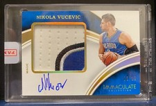 2015-16 Immaculate NIKOLA VUCEVIC PREMIUM PATCHES Gold Jumbo Patch Auto SSP /10!