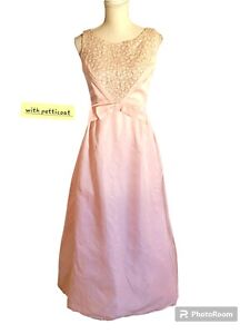 Vintage Mike Benet Pink Gown With Petticoat, Dress, Easter, Prom, Pageant,...