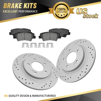 Rear Brake Disc Rotors and Pads Kit for Kia Soul EV Cadenza 2014 2015 2016 - Image 1 of 4