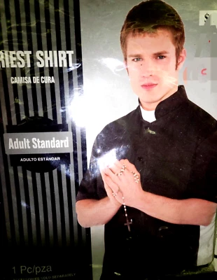 CAMISA SACERDOTE 1 pieza Disfraz Adulto Talla Estándar Hasta 42 NUEVO Traje Tú mismo Foto 1 de 2