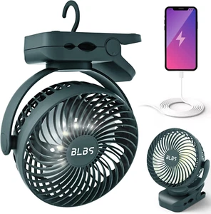Rechargeable Fan - 65H 12000Mah Camping Fan Rechargeable, Tent Fan with Output P - Picture 1 of 7