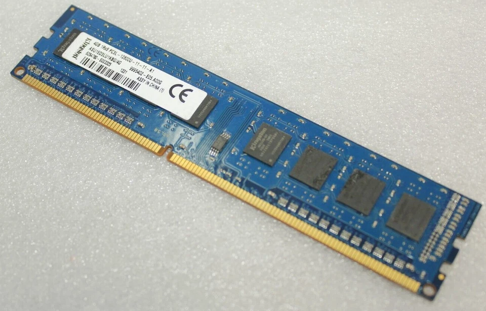 KIngston 4GB DDR3 1Rx8 PC3L-12800U Desktop Memory Ram ASU16D3LU1KBG/4G - Image 1 of 1