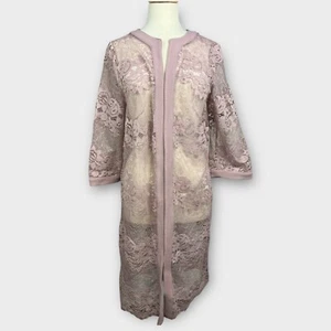 De Colección Maya Brooke Kimono Plumero Floral Encaje Caprichoso Hada Boho Frente Abierto Talla 14 - Imagen 1 de 19