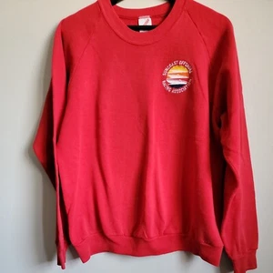 VTG Jerzees Suncoast Off Shore Racing Assoc. Red XL Crew Neck Long Sleeve - Picture 1 of 8