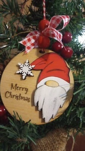 Gnome Christmas Ornament Custom Made Hand painted - Picture 1 of 3