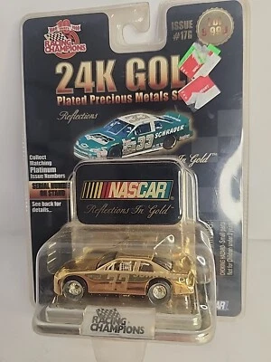 Nascar Racing Champions 24K Gold Plated Precious Metals Series Car #33 Schrader - Image 1 of 2