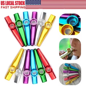 12pcs Aluminum Alloy Kazoo Bulk Fun Musical Instrument for Kids Beginners Y1X0 - Picture 1 of 9