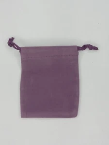Bolsa de dados de terciopelo púrpura de 3" x 4" para monedas de joyería artículos pequeños - Imagen 1 de 1