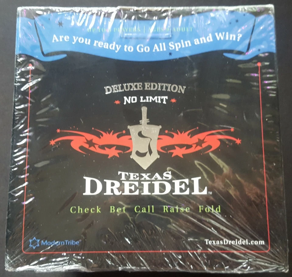 Jewish Educational Toys - No Limit Texas Dreidel Card Game, Deluxe Edition - NEW - Image 1 of 4