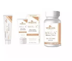 Wheezal MelX Melasma Homoeopathy Combo Cream Face Wash Tablet FREESHIP WORLDWIDE - Picture 1 of 4