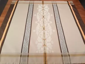 Premium 85*85cm Sq Classic "Mocca/Brown white Motif" Jacquard t/cloth - Foto 1 di 6