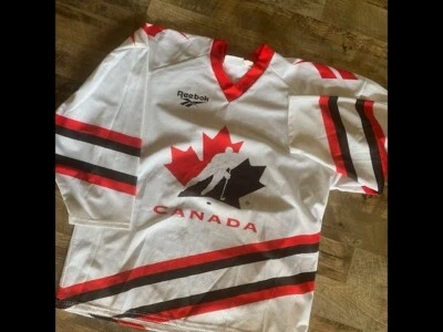 Camiseta deportiva de hockey Reebok Canadá/blanca, roja y negra talla grande Foto 1 de 4