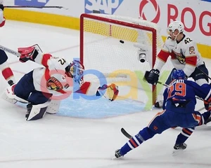 Leon Draisaitl 2025 Stanley Cup Final Game 1 OT GWG Oilers 8x10 NHL Hockey Foto - Imagen 1 de 1