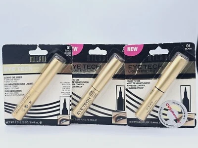 Milani Eye Tech Liquid Eyeliner #01 BLACK. QTY:3 - Image 1 of 2