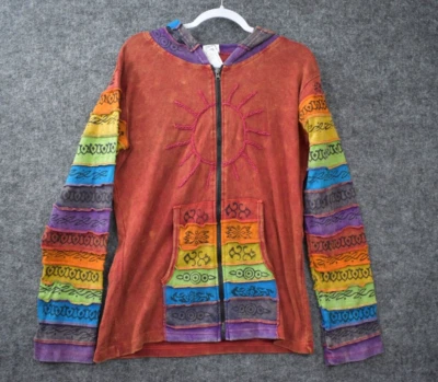 Chaqueta Unisex Parcheada L/XL Hecha a Mano Ecológica Hippie Boho Espiritual Foto 1 de 4