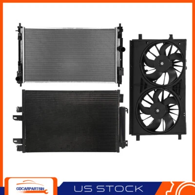 For 2010-2012 Dodge Caliber Dual Cooling Fan and Radiator Condenser Assembly - Изображение 1 из 4
