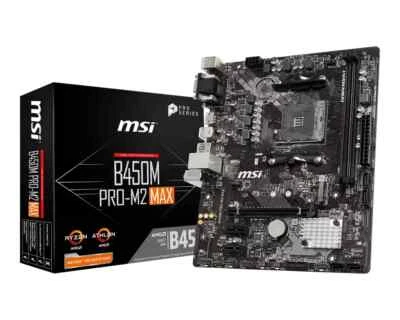 Scheda Madre MSI B450M PRO-M2 MAX AM4 mATX AMD RYZEN 3 5 7 9 VGA DDR4 128GB XMP - Immagine 1 di 4