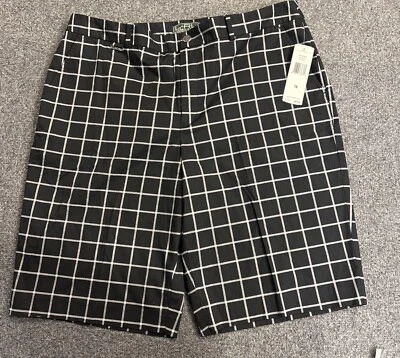 Nuevo con etiquetas Pantalones Cortos Lauren Active Ralph Lauren Talla 16 Negro/Blanco Strech Snap Foto 1 de 4