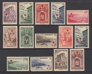 Monaco Sc B36/B50 MLH. 1940 Red Cross, missing #B49, fresh, bright, VLH. - Picture 1 of 2