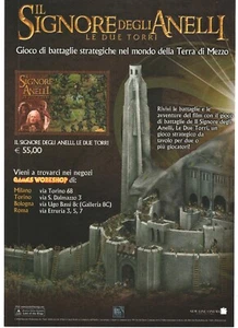 Lord of the Rings Games Workshop Pubblicità Italian Magazine Advertising 30x20 - Picture 1 of 1