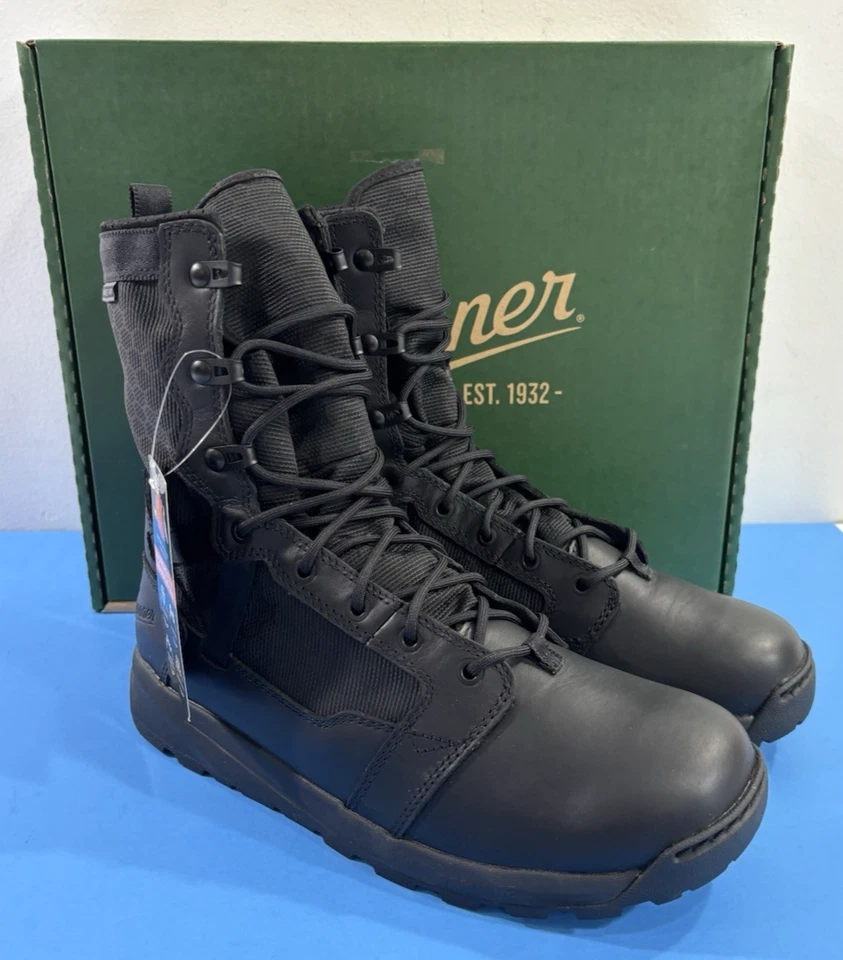 10 D MENS DANNER 50111 RESURGENT TACTICAL 8" WATERPROOF BOOTS BLACK