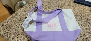 Trader Joes Mini Borsa Tote - Rosa Pastello E VIOLA - Foto 1 di 8