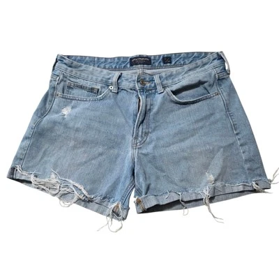 Lucky Brand The Boyfriend Short Womens Blue Distressed Denim sz 10/30 - Image 1 of 4