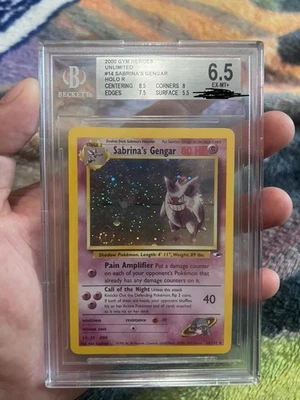 Pokémon TCG Sabrina's Gengar #14 Gym Challenge BGS/PSA 6.5  W/ Rare Swirl Holo - Image 1 of 2