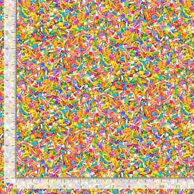 Food Fabric | Sweet Life Rainbow Sprinkles Print | Timeless Treasures YARD