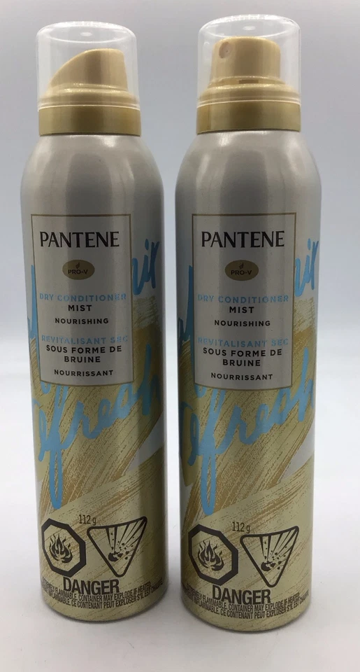 2pk Pantene Dry Conditioner Mist Nourishing Waterless Anti Frizz Hydrating 3.9oz - Image 1 of 2