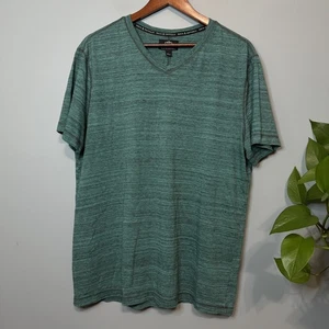 Rock & Republic Mens Green Marled V-Neck Short Sleeve T Shirt. Men’s Large - Picture 1 of 9