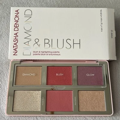Natasha Denona Diamond & Blush Highlighter Face Palette 01 Darya + Freebies New! - Image 1 of 4